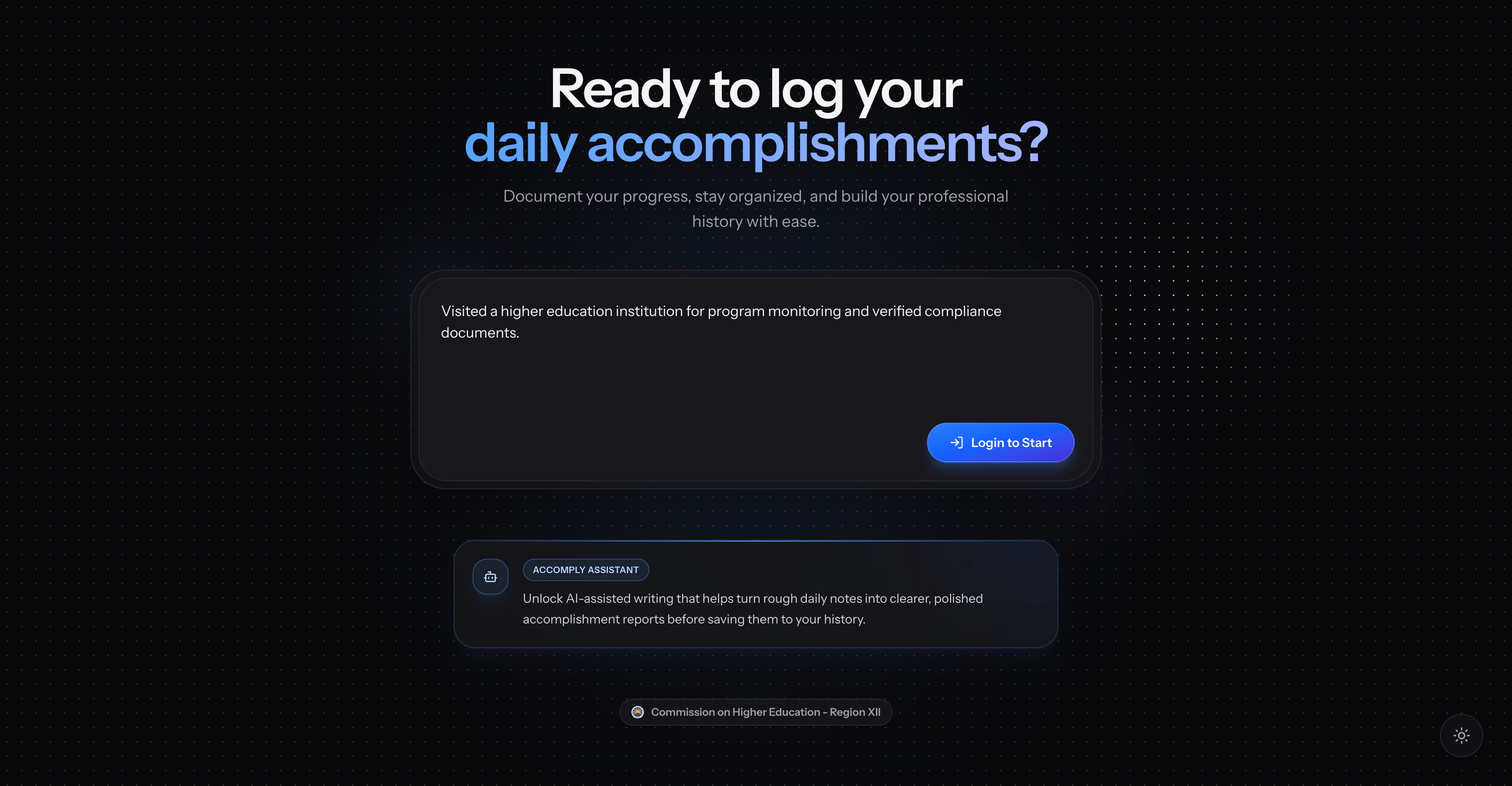 Accomplishment Report Generator preview